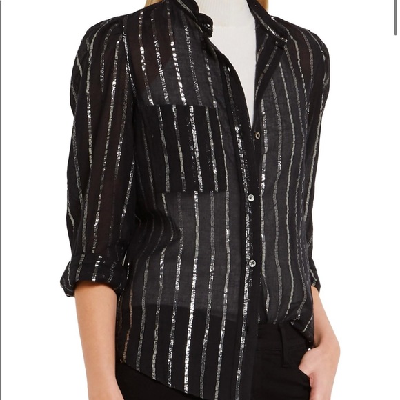 Isabel Marant Tops - Isabel Marant black and silver blouse